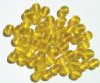 50 8mm Transparent Yellow Round Glass Beads
